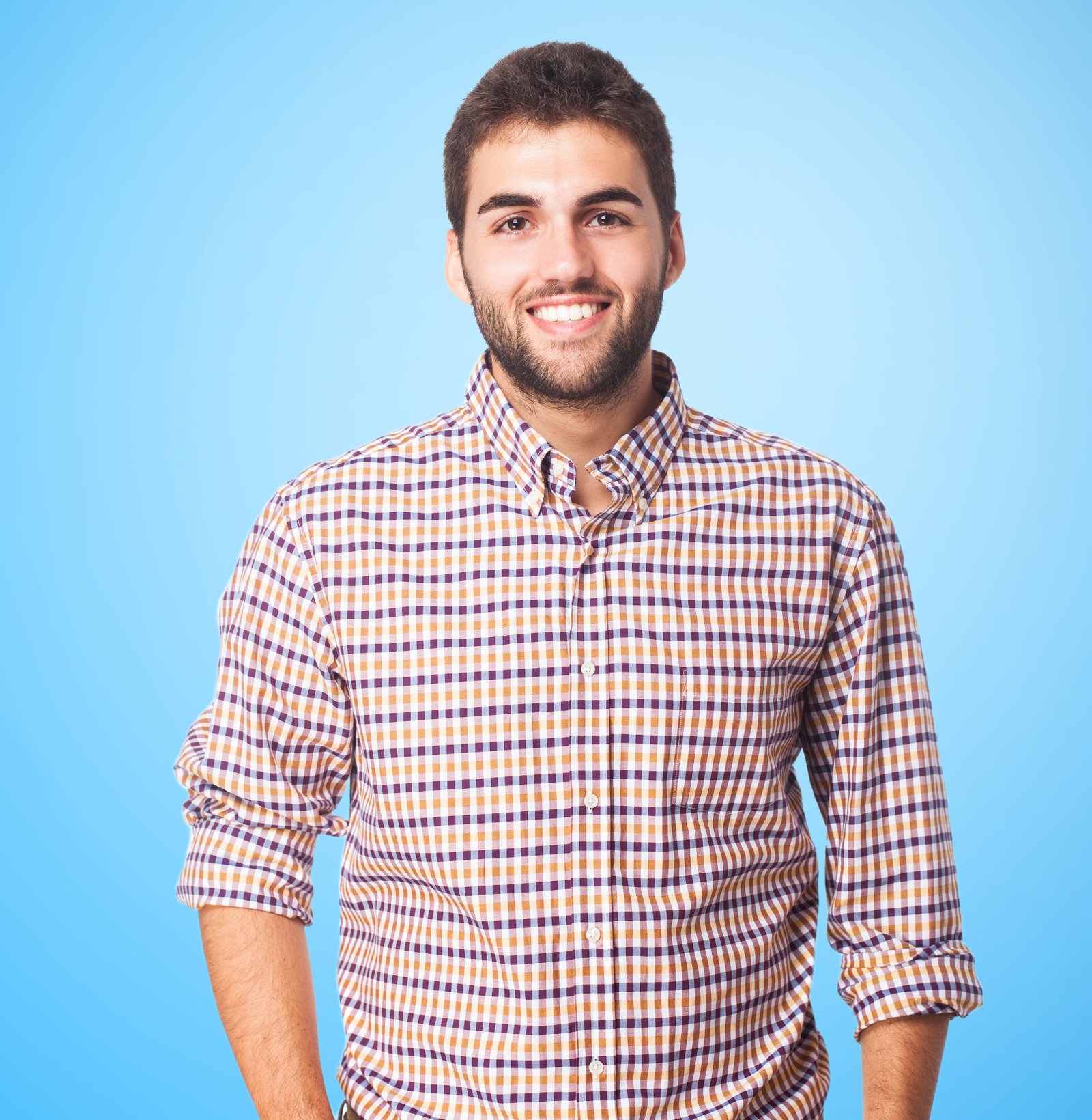 portrait of a handsome young man smiling